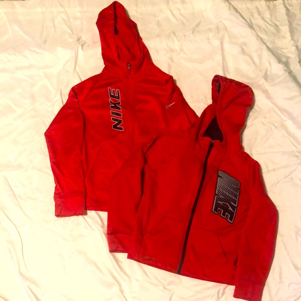 Nike zip front hoodies